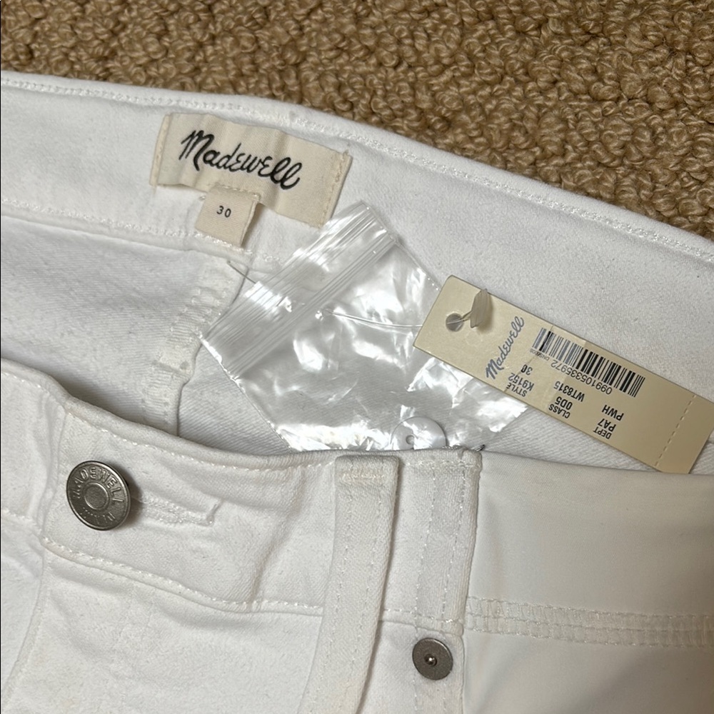 Madewell White Denim maternity Jeans